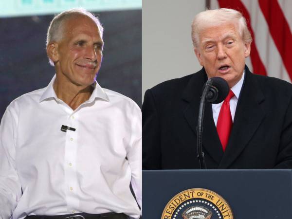 Fotografía del candidato presidencial del Partido Nacional, Nasry Asfura, junto al presidente de Estados Unidos, Donald Trump.