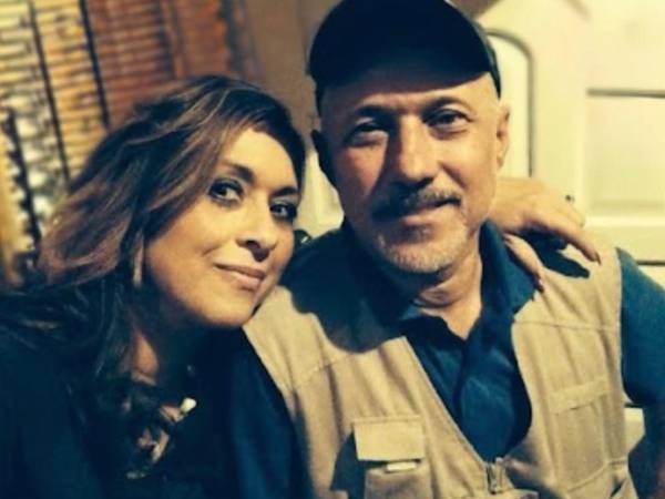 Neida Sandoval con su hermano José Luis Sandoval Rivera.