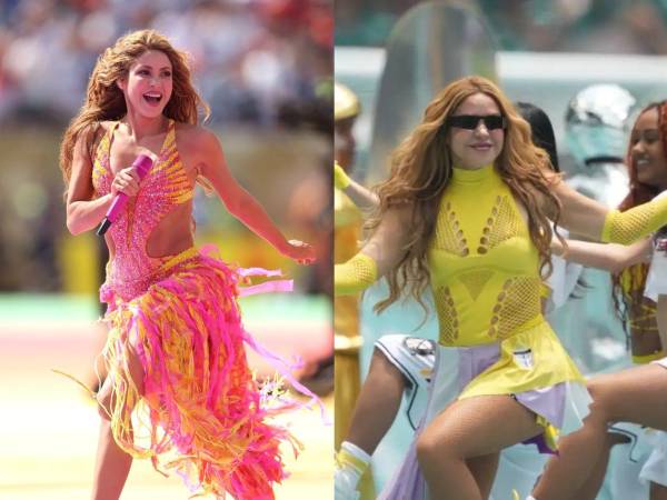 Collage de comparación entre los dos shows de Shakira en el Mundial 2026.