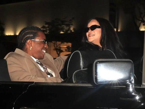 Rihanna se veía muy feliz junto a su pareja A$ap Rocky en California.