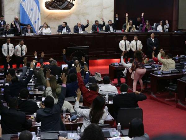 Diputados en el Congreso Nacional en Tegucigalpa.