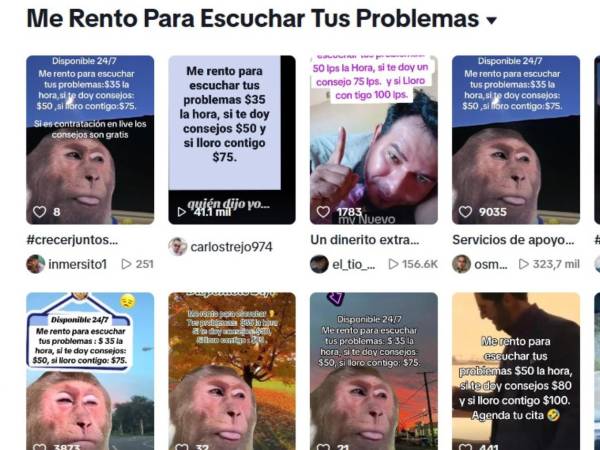 En TikTok proliferan las personas que se ofrecen como amigos virtuales o se rentan para escuchar tus problemas a cambio de un pago de hasta $100 en algunos casos.