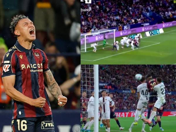 Kervin Arriaga anotó su tercer gol con el Levante en la Liga Española.