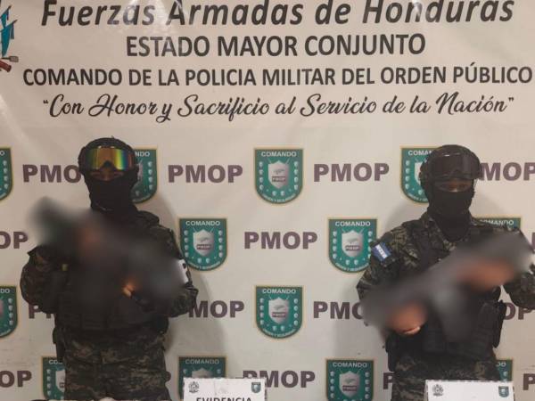 Un operativo de seguimiento y vigilancia permitió decomisar armas, municiones y supuesta droga en Villanueva, Cortés.