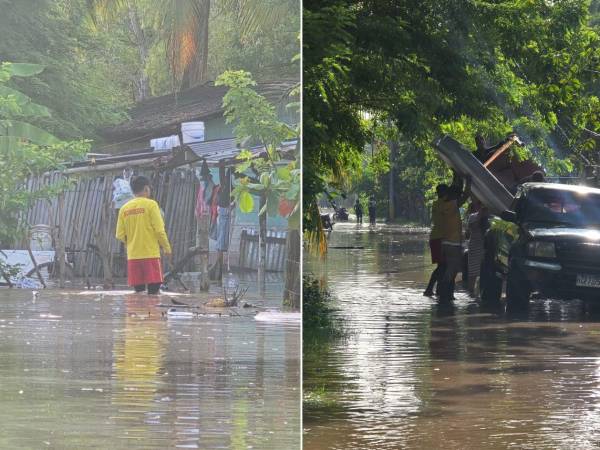 Hondureños que viven la comunidad de La Duarte y sus alrededores evacuaron sus hogares.