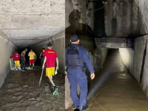 Imágenes y videos del tenebroso túnel que se tragó a policía Kevin Pérez y el niño Eliú Bautista se han viralizado en las redes sociales luego de que los mismos fueran arrastrados el domingo 14 de septiembre por una fuerte corriente tras las intensas lluvias registradas en la zona.