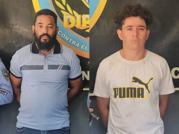 Momentos de la captura de “Denis” y “Olvin” en El Progreso, Yoro.