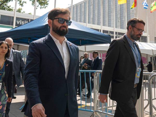 El presidente de Chile, Gabriel Boric en la Asamblea General de Naciones Unidas este martes, en Nueva York (Estados Unidos).