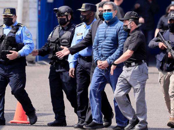 El expresidente Juan Orlando Hernández llegó extraditado en abril de 2022 a Estados Unidos