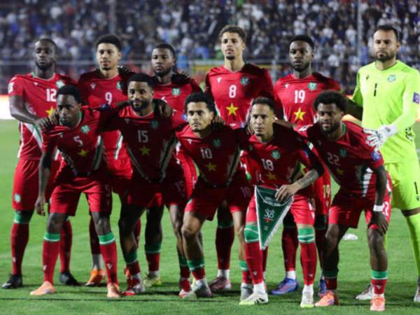 Jugadores de Surinam.