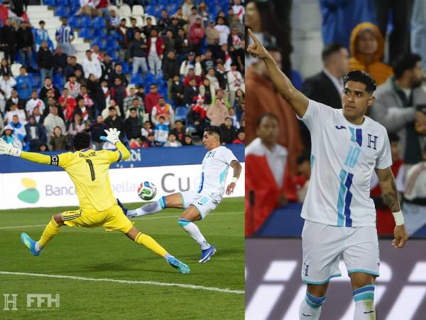 Luis Palma se quitó al portero de Perú y marcó el primer gol de Honduras en el amistoso.