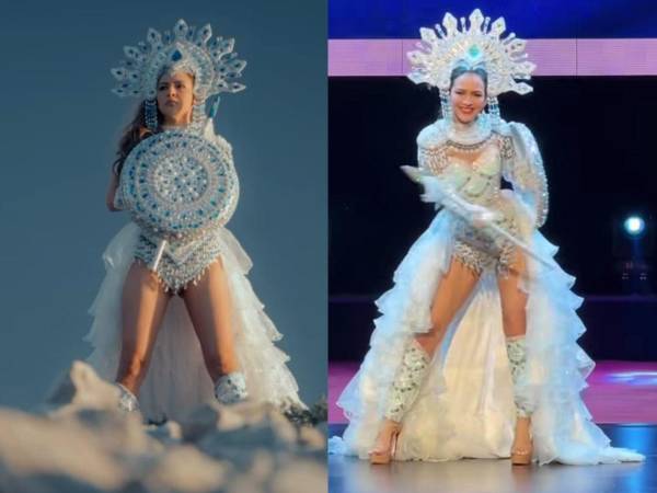 Este es el traje que lució Graciela Monterola en su participación durante el Mrs. World 2026, donde ganó el Mejor Traje Nacional de Lujo.