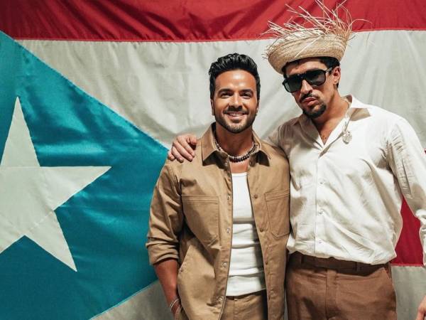 Luis Fonsi y Bad Bunny en una foto de archivo.