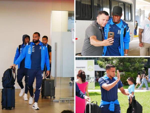 El combinado hondureño arribó en vuelo chárter procedente de Curazao y fue recibido con entusiasmo por los aficionados presentes en el Aeropuerto Internacional de Palmerola.