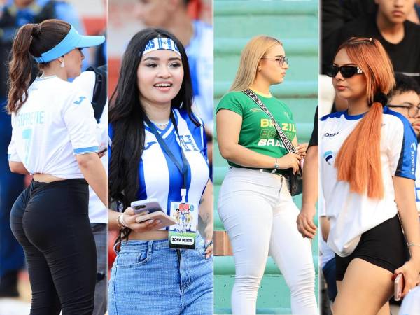 Las bellas chicas que engalanaron el partido de los Tiktokers de Honduras contra Brasil en un repleto estadio Olímpico de San Pedro Sula.