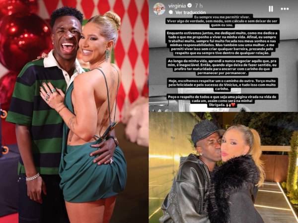 La reconocida influencer y modelo brasileña Virginia Fonseca sorprendió este viernes al anunciar oficialmente el fin de su relación con el delantero del Real Madrid y la selección de Brasil, Vinícius Júnior. La pareja, que mantenía un romance desde octubre del año pasado, se había convertido en una de las más mediáticas y comentadas en redes sociales.