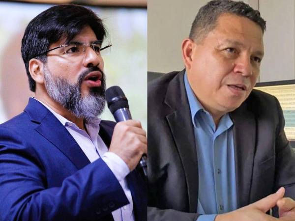 Johel Zelaya, fiscal general (a la izquierda en la imagen), y Luis Javier Santos (derecha).