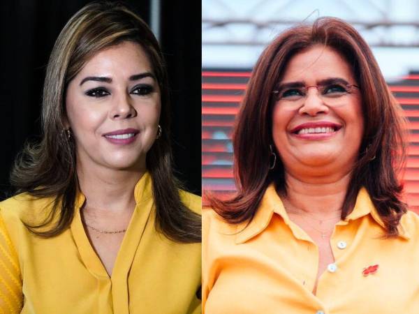 La diputada María Antonieta Mejía y la presidenciable Rixi Moncada.