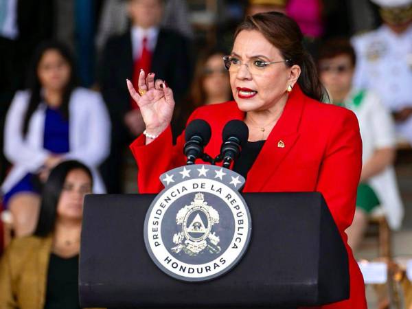 La presidenta Xiomara Castro durante un evento oficial.