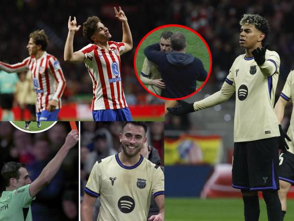 Las imágenes de la dolorosa derrota que sufrió el Barcelona (4-0) contra el Atlético de Madrid en el partido de ida de las semifinales de la Copa del Rey, en el estadio Metropolitano.
