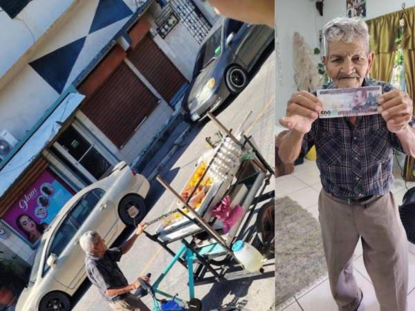 Don Abel recorre con su troco las calles de la ciudad de La Ceiba vendiendo frutas desde hace varios años.