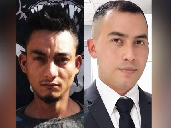 Composición fotográfica de Ángel Acosta Andara, el detenido (izquierda), y Cristian Chaver Domingo, la víctima (derecha).