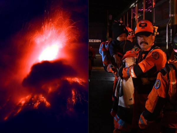 Las autoridades de protección civil de Guatemala evacuaron este martes a al menos dos aldeas por el aumento de las erupciones del volcán de Fuego, ubicado en el centro del país centroamericano. Fotografías: EFE