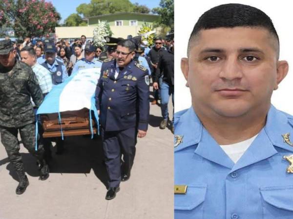 El cuerpo del subcomisario Joel Vargas fue llevado a Choluteca, zona sur, donde le darán sepultura.