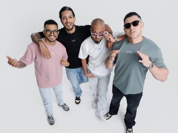 Carlos Zúniga, Fancony, DJ Chaval y JD (Jose Altamirano), son los integrantes de Los Hijos de Morazán.