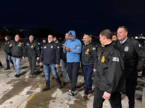 Fotografía de la captura del presidente de Venezuela Nicolás Maduro.