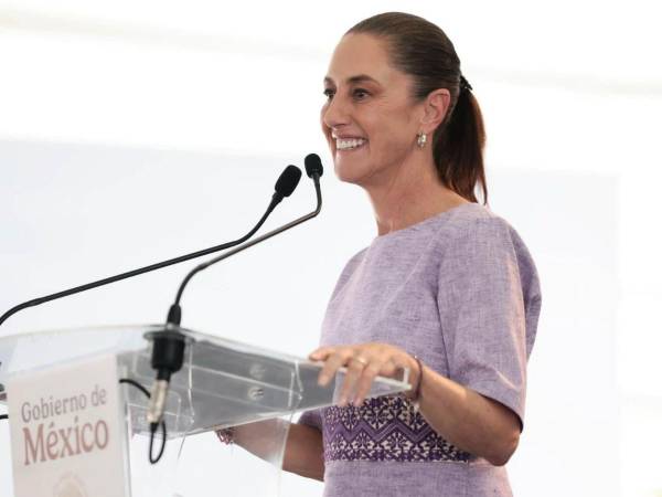 Presidenta de México, Claudia Sheimbaum, durante su discurso conmemorativo a sus dos años de Gobierno.