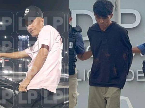 A la derecha, Javier Bueso Cruz y a la izquierda, Matías Licona, el guardia asesinado y quien era muy querido por sus compañeros en una gasolinera de San Pedro Sula.