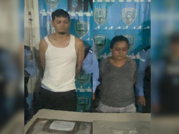 Momentos de la captura del joven y la maestra en San Pedro Sula, zona norte de Honduras.