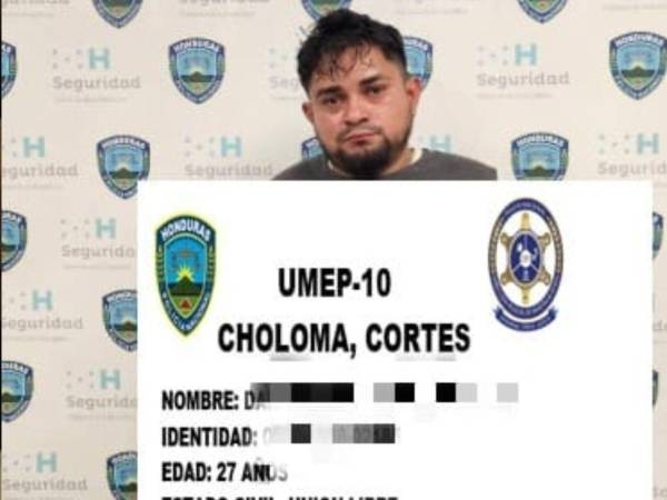 Su captura se realizó en Choloma luego de investigaciones por parte de las autoridades policiales.