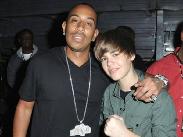 Foto de archivo cuando Justin era adolescente junto al rapero Ludacris.