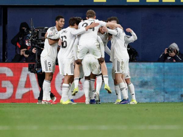 Jugadores del Real Madrid celebrando su victoria.