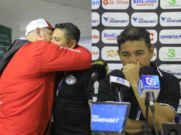 Carlos 'Chato' Padilla salvó al CD Choloma del descenso y así fue felicitado por el presidente del equipo.