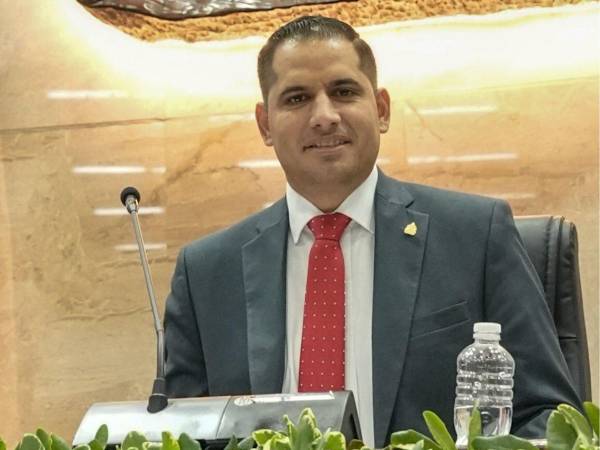 Diputado Jhosy Toscano durante la presentación de la moción.