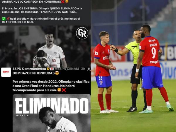 Así destacó la prensa deportiva hondureña la eliminación del Olimpia contra Marathón en las triangulares del Torneo Clausura 2026, señalando la utilización del FVS y el fracaso de los de Eduardo Espinel.