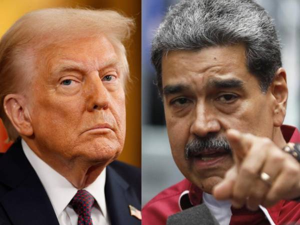 A la izquierda en la imagen, Donald Trump, presidente estadounidense; a la derecha, Nicolás Maduro, mandatario venezolano.
