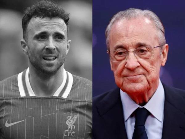 Diogo Jota y Florentino Pérez