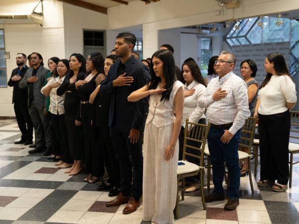 Colegio de Arquitectos de Honduras durante la juramentación de nuevos agremiados en julio 2026.