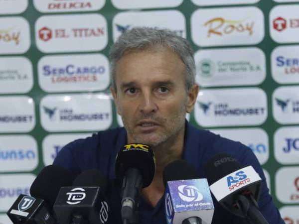 Pablo Lavallén, entrenador de Marathón, habló en conferencia de prensa tras ganarle al Motagua.