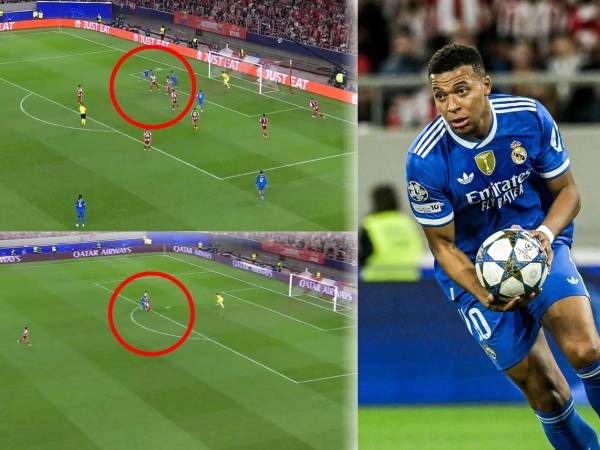 Kylian Mbappé se luce con el Real Madrid anotando cuatro goles contra el Olympiacos en la Champions League.