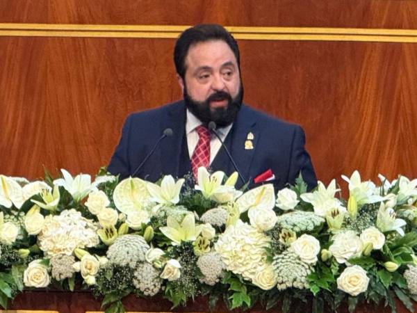 Fotografía de Luis Redondo en su participación en el Foro de Presidentes de Poderes Legislativos de Centroamérica y el Caribe.
