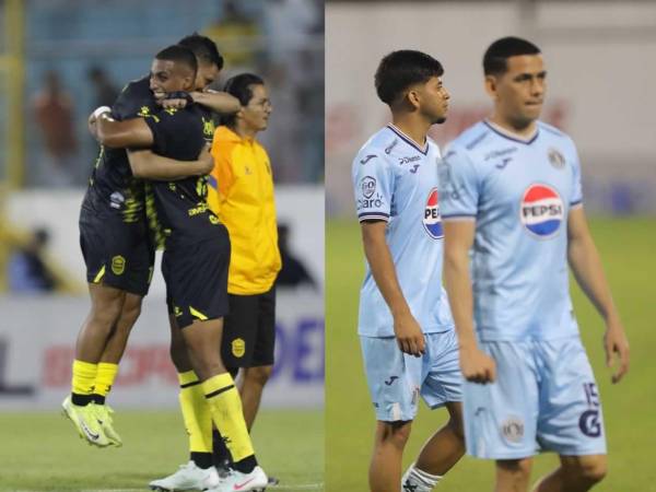 Real España ganó el Clásico al Motagua y celebró el triunfazo en el Morazán. Los azules se fueron tristes.