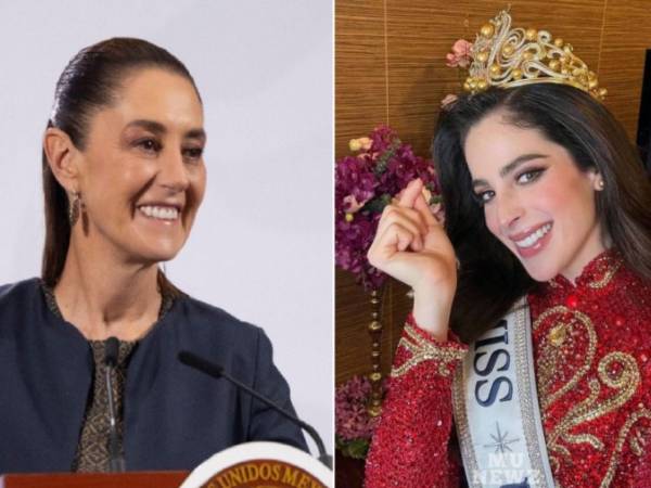 La presidenta de México, Claudia Sheinbaum, felicitó a Fátima Bosch, ganadora de Miss Universo.