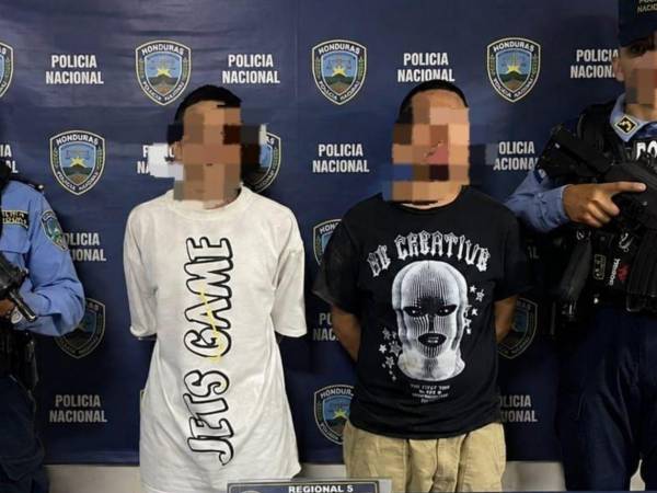 Cae “El Flaco” y “Chucky”, presuntos integrantes de la Pandilla 18 en la colonia Hábitat del Valle de Amarateca.