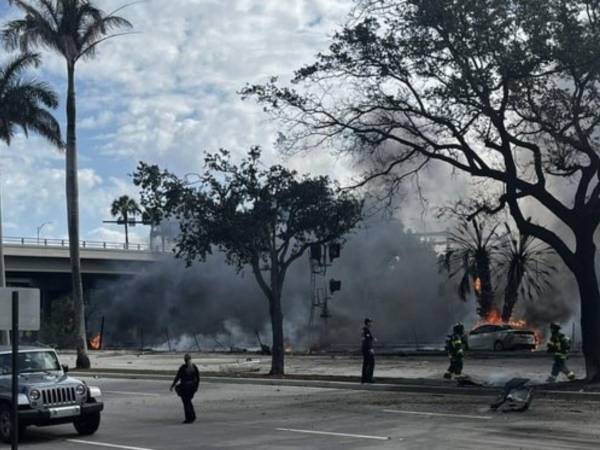 Una avioneta se estrelló la mañana de este viernes en una transitada calle de la ciudad de Boca Ratón (Florida), lo que provocó un incendio que quemó al menos un vehículo que estaba en tierra, según reportaron medios locales.