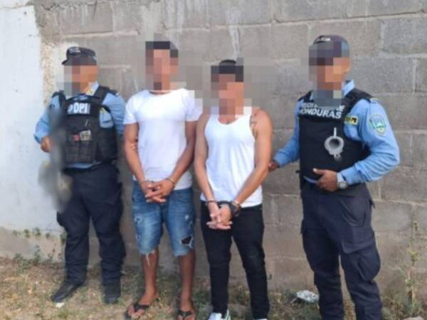 Los detenidos son dos hombres de 32 y 24 años, procedentes de los departamentos de Ocotepeque y Colón.